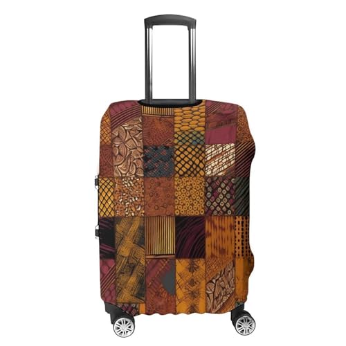 African Style Patchwork Luggage Cover, Washable Elastic Suitcase Cover Protector Fit 18-32 Inch Luggage4