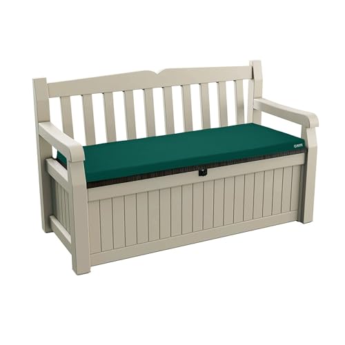 Kosiproducts 2 Seater Bench Seating Pad Cushion to fit Icenic Eden Garden Rattan Furniture 128cm x 50cm (Bottle Green) - Bench Not Included
