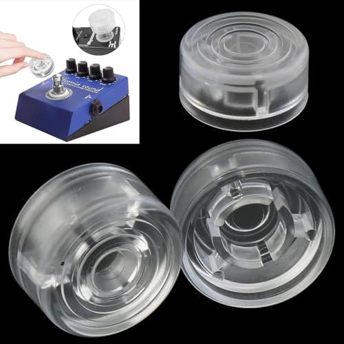 image for Heyous 10PCS 10mm Guitar Effects Footswitch Top Covers Clear ABS Guita