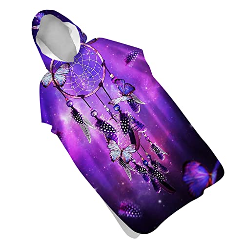 MYSUNBAR Toalla de playa de Surf Poncho, Adultos Niños Bohemia Impreso Toalla de playa con capucha de secado rápido Albornoz de microfibra para surf, natación, buceo Cover