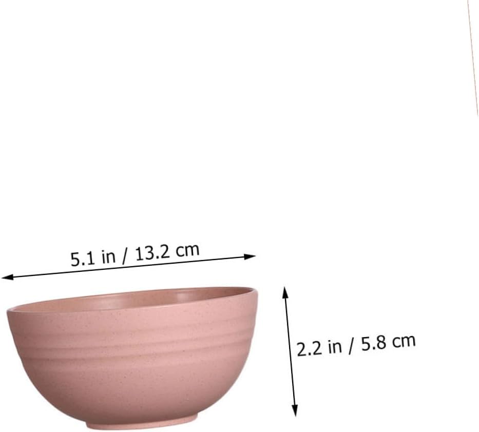 Beavorty 5 Piece Wheat Straw Noodle Bowls for Home Kitchen Use image 2