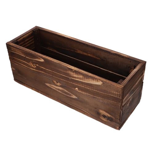 JOINPAYA Caja Maceta de Madera Bandeja Planta Cubo de Granja suculento Cedro Jardinera Estrecha jardineras de Madera al Aire jardineras de Ventana al Aire Brown
