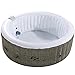 Goplus 4-6 Person Outdoor Spa Inflatable Hot Tub for Portable Jets Bubble Massage Relaxing with Accessories Set (6-Person, Coffee)