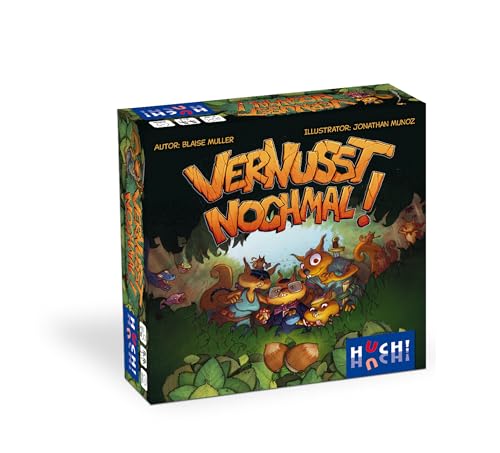 HUCH! Vernusst nochmal Familienspiel für 2 bis 4 Spieler ab 6 Jahren | Nuss-Sammelspaß mit Memo-Twist