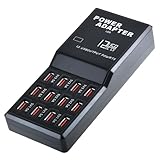 60W USB Charging Station for Multiple Devices, 12-Port Multi USB Charger Hub, Fast Charging Dock for iPhone, iPad, Samsung, Tablets & More, Compact Desktop Charger for Home, Office, Travel