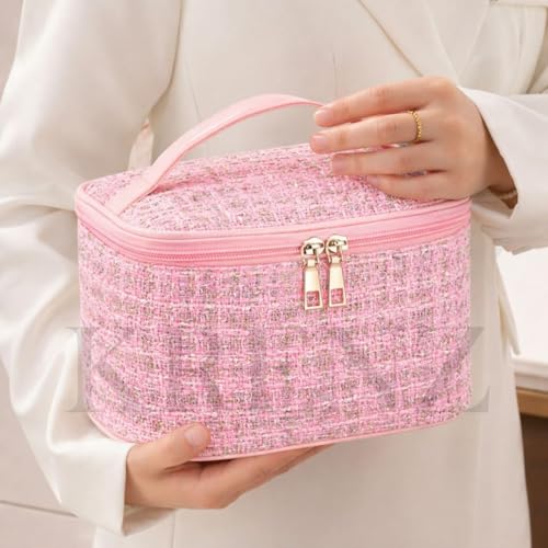 Image of KRENZ Crochet Kit for Beginners Adults, Crochet Kits Include Yarn, 59pcs Crochet Starter Kit for Beginners Kids,Ergonomic Crochet Hooks 2.0-6.0 mm, Lace Steel Needles 0.6-1.9 mm (Pink Gold)