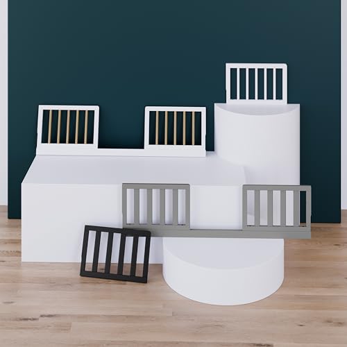 Image of Storkcraft & Graco Toddler Safety Guardrail Kit with Dowels (Black) - GREENGUARD Gold Certified, Converts Compatible Storkcraft & Graco Crib to Toddler Bed, Kit Includes 2 Toddler Guardrails