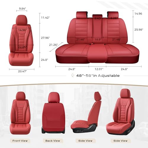 Image of Coverado Car Seat Covers, Front Covers for Cars, Car Seat Cover Front Seats, Automotive Seat Cover, Waterproof, Leather Car Seat Cushion, Universal Interior Covers Seat Protectors for Most Cars