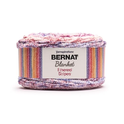 Image of Bernat Blanket Ethereal Stripes Ice Pop Yarn - 2 Pack of 300g /10.5oz - 100% Polyester - #6 Super Bulky - 220 Yards - Knitting /Crochet
