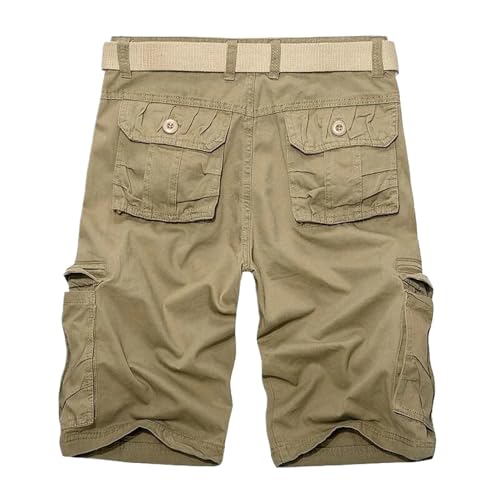 Short cargo homme WOLONG salopette d'été ample en coton