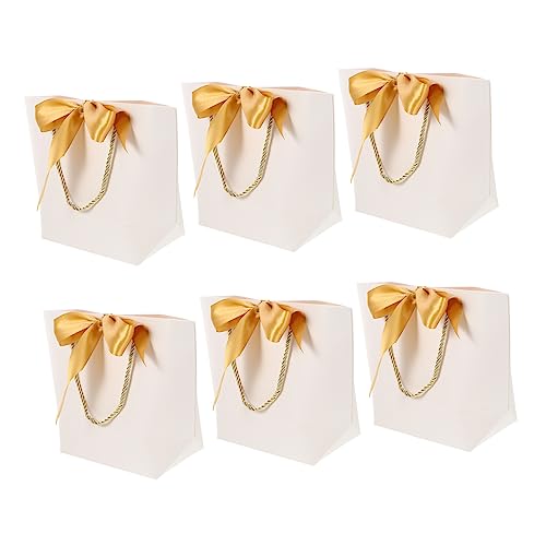Ciieeo Paper Shopping Bag Set 6pcs Jumbo Tote Bags for Packaging for Travel and Storage