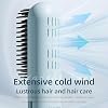 Cordless Hair Straightener Brush for Women, 500 Million Ions & 30s Fast Heating, 4-in-1 Portable Straightening Brush for Travel, Home & Daily Touch-Ups, 3 Temp Settings, LED Display (Sky Blue)