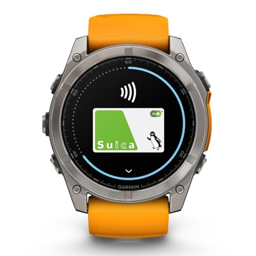 ガーミン(GARMIN) フラッグシップモデル fenix 8 Sapphire AMOLED 51mm Ti/Orange マルチスポーツGPSウォッチ【AMOLEDディスプレイ】 【ランニング・ゴルフ・登山・サイクリング等30種類以上対応】【Android/iOS対応】【Suica機能搭載】【ビジネスシーンもOK】【日本正規品】心電図(ECG)アプリ対応モデル