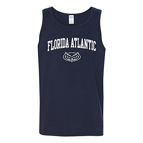 AT03 - FAU Florida Atlantic Owls Arch Logo Tank Top - Small - Navy