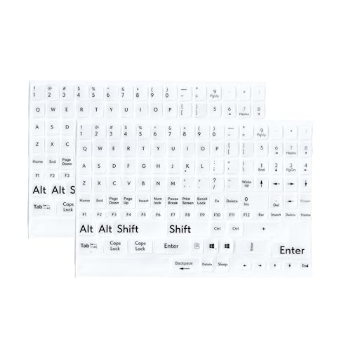 Image of English Keyboard Stickers for Laptop, Full Layout English Keyboard Sticker, Keyboard Replacement Sticker Full, English Keyboard Stickers for Laptop, English Alphabet Keys Sticker (2, White)