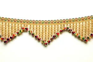 Multi Zula shubh labh Pearl Beads Handmade Door Hanging Bandrwal for Door Traditional Bandarwal for Door 37