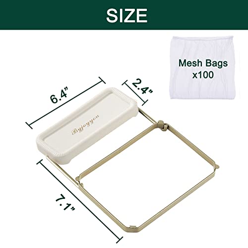 Colador plegable para fregadero de cocina con 100 bolsas desechables miniatura 5