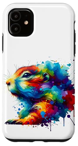 Splash Art Perro de la Pradera Roedor de la Pradera Carcasa para iPhone 11