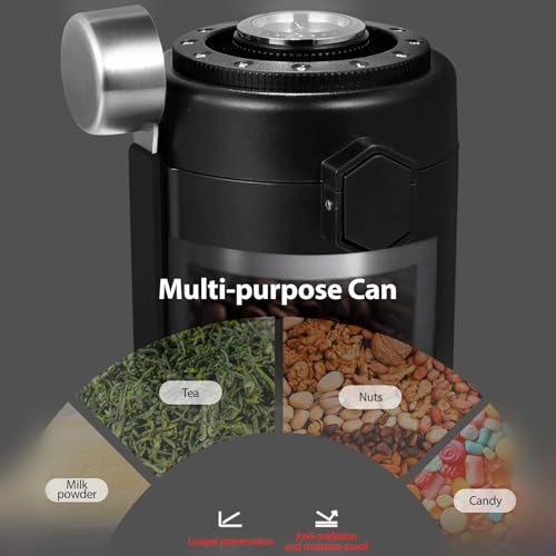 Contenedor de café inoxidable hermético con medidor de humedad miniatura 3