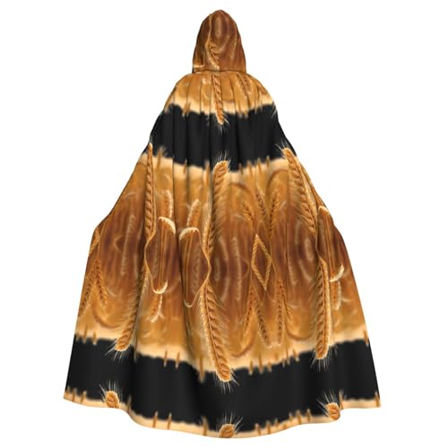 YTUOPWE Cape à capuche d'Halloween pour adulte Motif champs de blé doré confortable et doux avec grand bord adapté pour les soirées dansantes et les rassemblements
