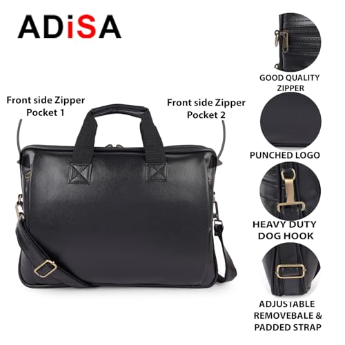 Image of ADISA Laptop Messenger Office Bag Briefcase for Work for Men