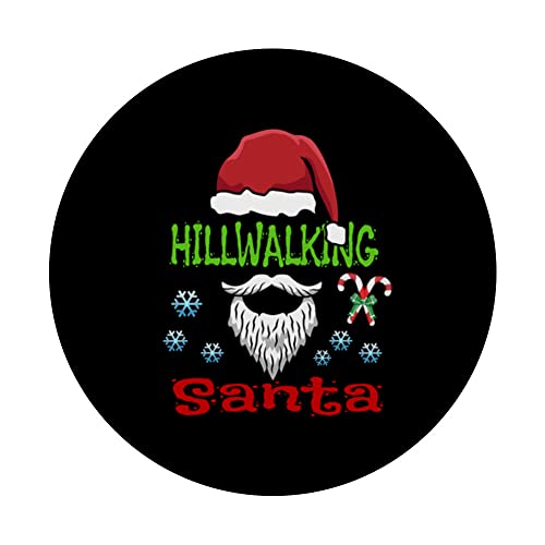 Hillwalkers Lazy Christmas Costume / Be a Hillwalking Santa! PopSockets Swappable PopGrip, Black - Image 3