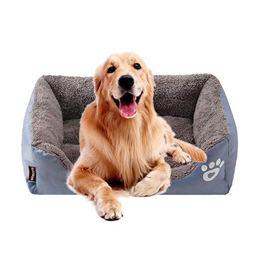 KOBWA Cama ortopédica para Perro, de Felpa Premium Impermeable, para Perros y Gatos, Alivia el Dolor de Artritis y sueño Mejorado, Lavable, cálido y Duradero.
