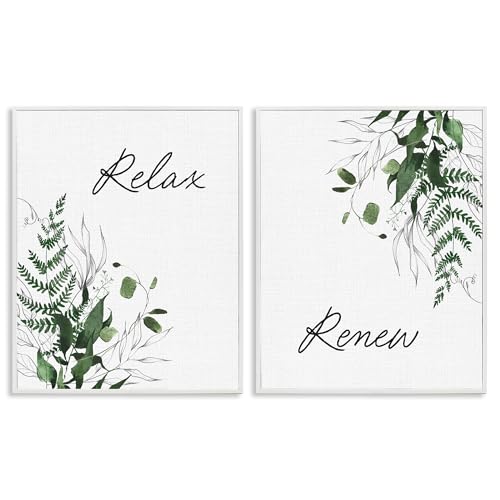 Botanical leaves toiles encadrées pour habiller un mur blanc vide