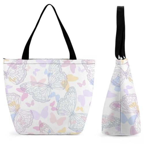 Sac à bandoulière Esquisse de Papillons le compagnon idéal pour votre shopping