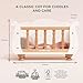 Le Toy Van - Educational Wooden Toy Role Play Beautiful Sleigh Doll Cot & Crib | Girls Pretend Play Toy Pram Playset - for Ages 3+