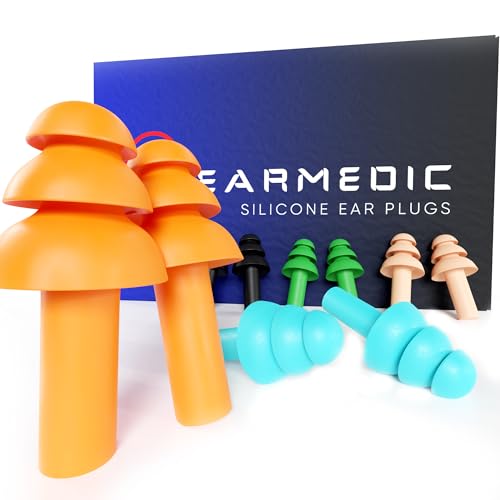 Ear Plugs for Sleep Noise Cancelling Reusable Silicone Ear Defenders for Sleeping Working Studying or Swimming