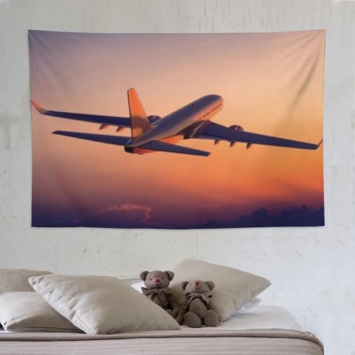 Tapisserie avion tissu mural premium, tenture aux finitions soignées pour grand mur 150x230