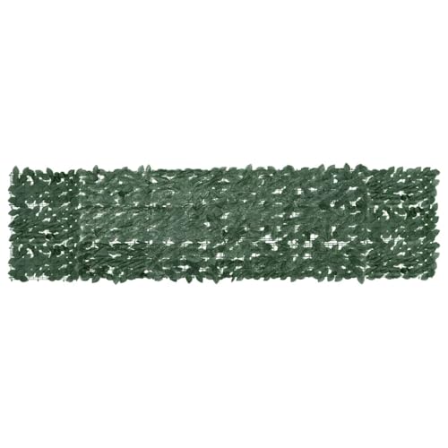 Pantalla de balcón hojas verde oscuro de polietileno y tejido duradero 3