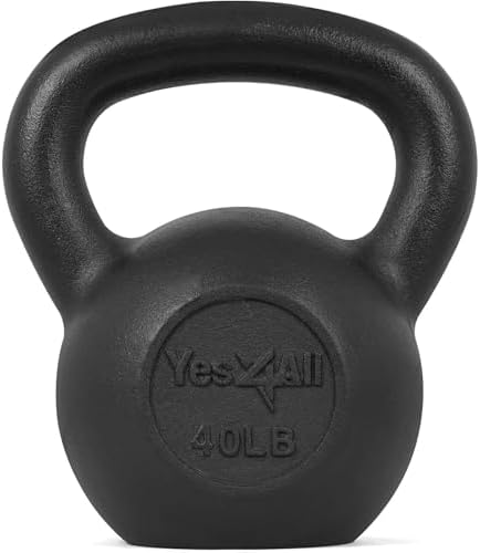 Yes4All Cast Iron Kettlebell, Strength Training Kettlebells 5-80 ...