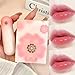 MooGlamor 3 Pcs Flower Lipsticks Clear Jelly Lip Tint Set with Temperature Change Color and Moisturizing Lip Gloss for Women Gift