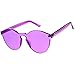 zeroUV One Piece PC Lens Rimless Ultra-Bold Colorful Mono Block Sunglasses 60mm (Purple)