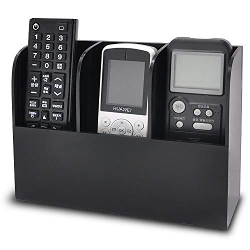 Tercera Generación Montado en la Pared Organizador, Fits para Teléfono, Libro, Revistas, TV Mando a Distancia, Extra Grande Tres Compartimentos 3x8.3cm, Negro