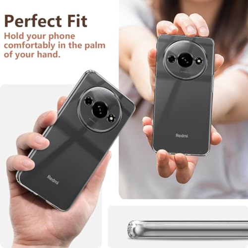 Image of COVERBLACK Soft Rubber Back Cover Compatible Model for Mi REDMI A3X - Transparent