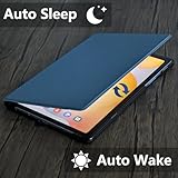 SSS-GRGB Case for Samsung Galaxy Tablet A8 10.5 Inch 2021/2022 (SM-X200/X205/X207), Ultra-Thin, PC Drop-Proof Tab Case with Auto Sleep/Wake Smart Cover, Magnetic Holder with Two Angles, Navy Blue - Image 7