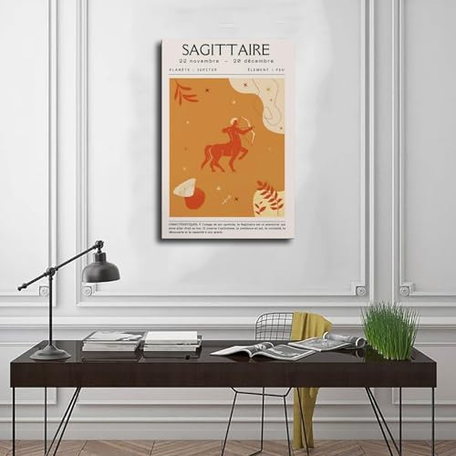 Poster astrologique Sagittaire toile cadeau d'anniversaire idéal 40x61cm - 3