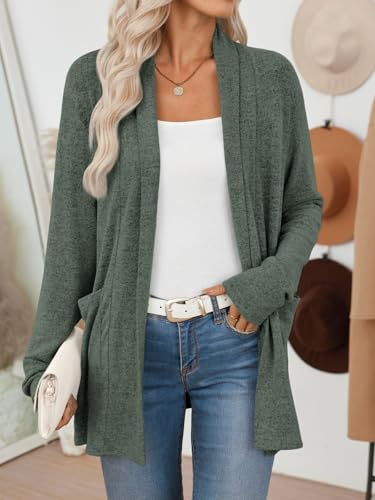 Image of LILLUSORY Cardigan Sweaters for Women Lightweight Cardigans Fall Outfits | Open Front Long Cardigan with Pockets, Business Casual Outfits, Airport Travel Outfits, Teacher Outfits, 2026 Fall Fashion