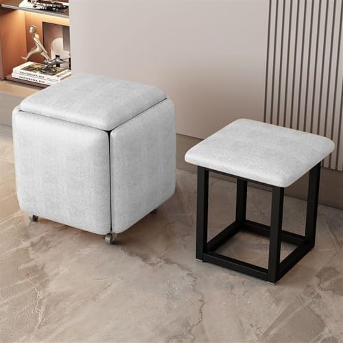 Tabouret ottoman contre le manque de place avec ses 5 sièges cachés
