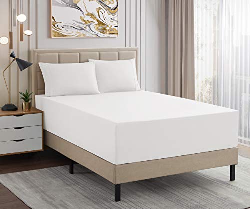 Image of 1500 Supreme Collection Extra Deep Pocket Sheets Set - Luxury Soft Bed Sheets, Wrinkle Free, Bedding, Over 40 Colors, 21 inch Extra Deep Pocket, Queen, Ivory