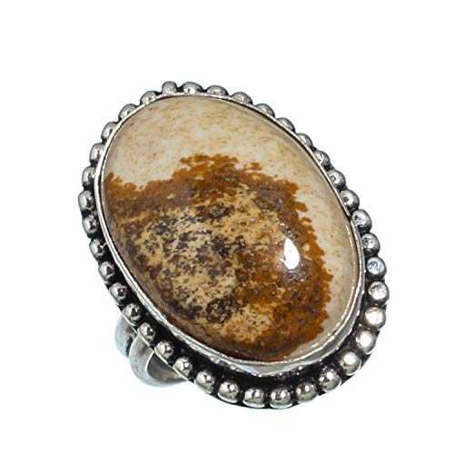Bague jaspe argent 925 anti-allergie fait main durable