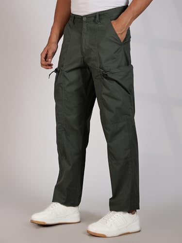 Image of Thomas Scott Relaxed Fit Cargo Trousers for Mens