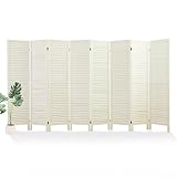 Biombo blanco para habitación, hotel (8 paneles)