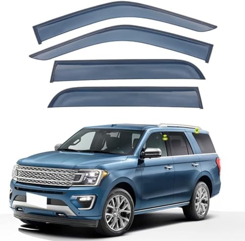 TANGTX Auto Deflectores Laterales para Ford Expedition 2011-2017, Deflectores de Aire de Ventanilla Adhesivos Deflector de Parabrisas