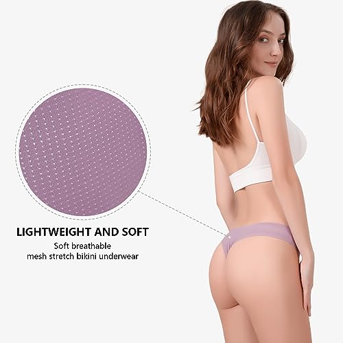 Levao-Tanga-sin-Costuras-para-Mujer-Tangas-Transpirables-Ropa-Interior-No-Show-String-Cintura-Baja-T-Back-Tanga-Bragas-Invisible-Hipster-610-Pack