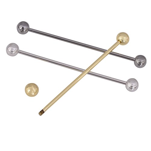 Yybonnie 3Pcs Men's Brass Ball Collar Bar Pins Shirt Tie Necktie Pins Clip Clasp Lapel Stick Brooch #TOP2