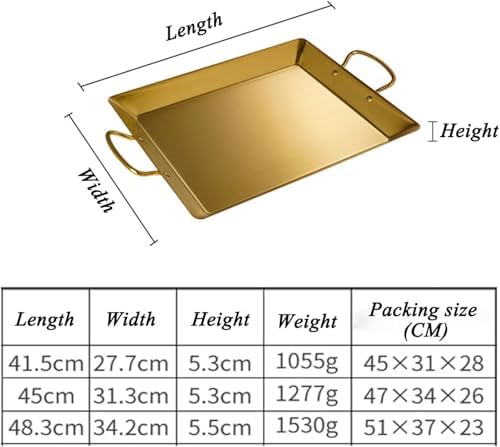 Stainless Steel Serving Platter with Handles - Outdoor Camping Plate, Versatile Tray for BBQ, Parties, Buffets, Appetizers, and Bathroom Use - Durable and Stylish